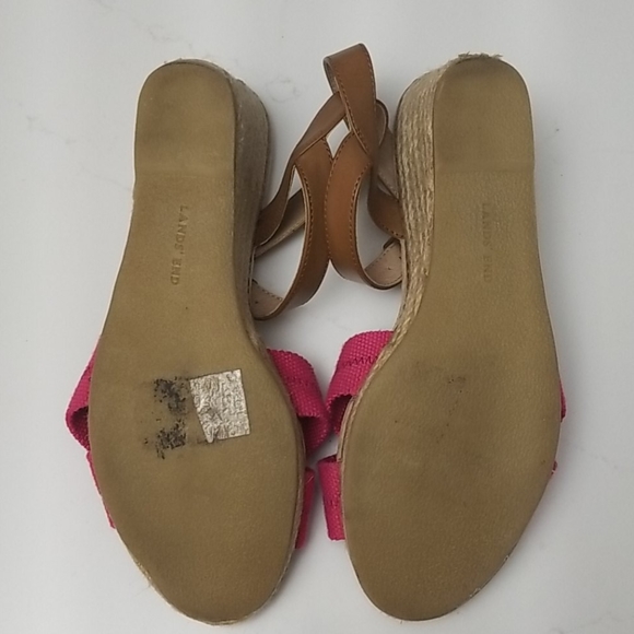 Leather Strap Espadrille Wedges - Picture 8 of 8